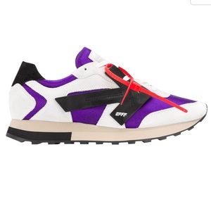 Off-White White and Purple HG Runner Womens Sneakers